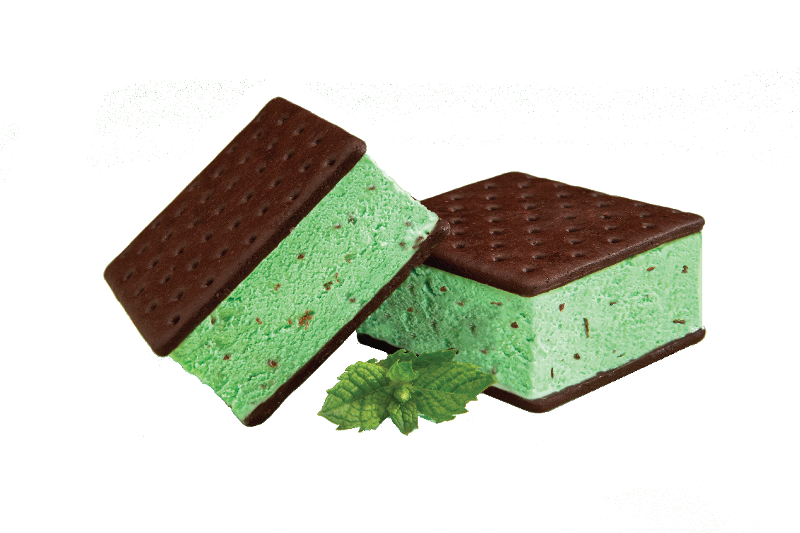 Mint Chocolate Chip Ice Cream Sandwich